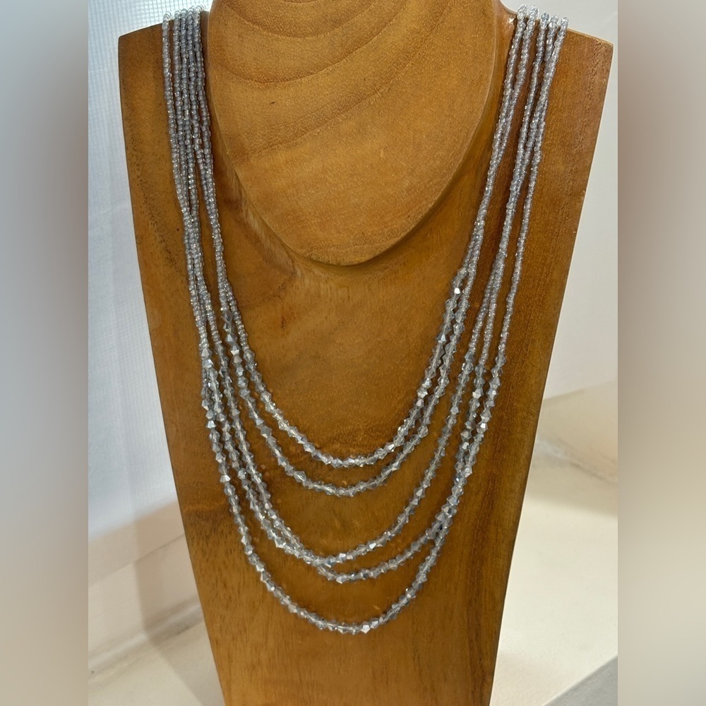 Elegant Crystal Beaded 5-Strand Necklace